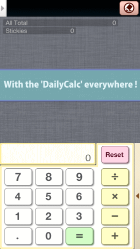 With the 'DailyCalc' everywhere !